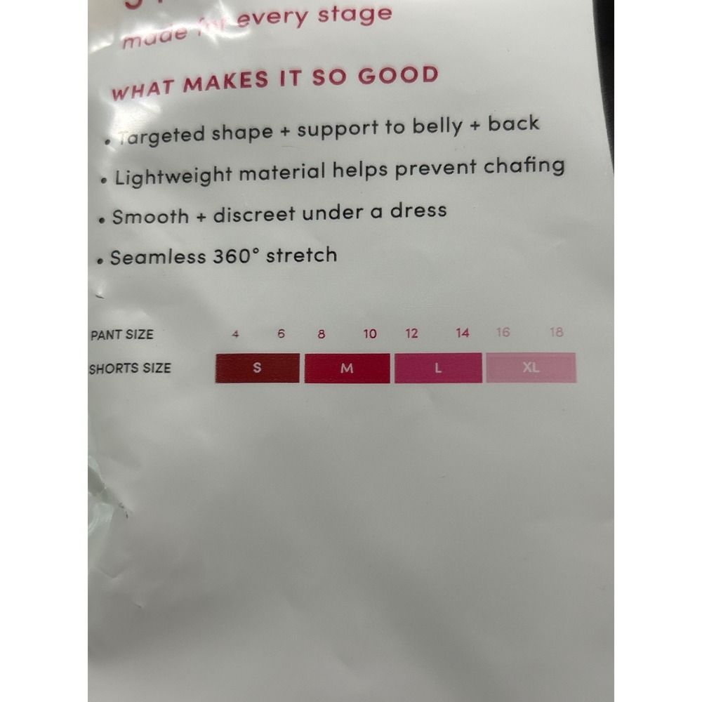 Isabel Maternity Ingrid & Isabel Black Seamless Shapewear Shorts Size M T3019 - Picture 5 of 5